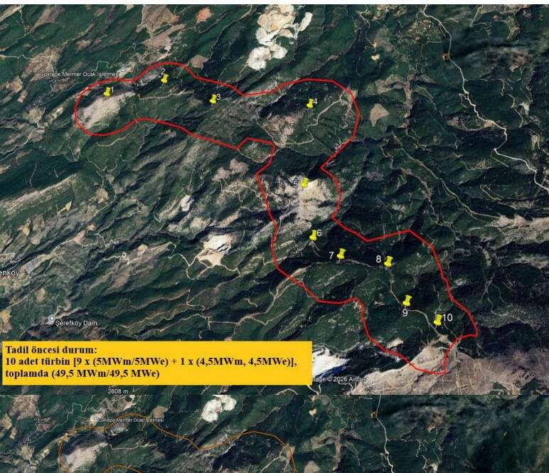 Muğla’da 54 MW’lık Lodos RES Projesi: 9 Rüzgar Türbini İçin ÇED Süreci Revize Edildi 1